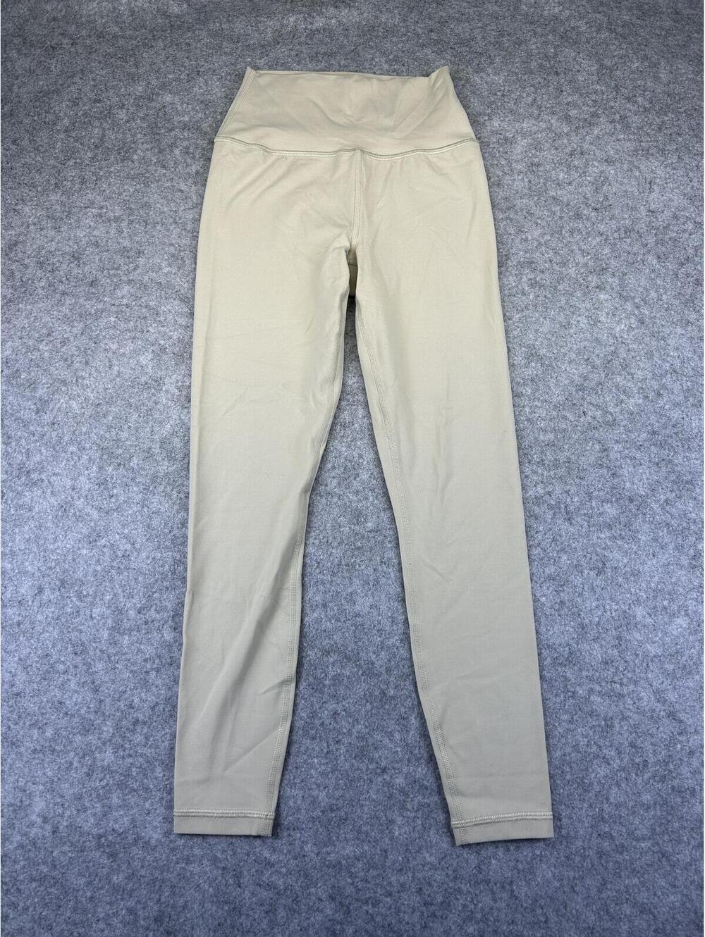 Athleta Leggings Transcend 7/8 Tight Leggings XXS Beige EUC Women's Yoga Workout